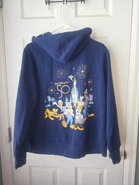 Walt Disney World 50th Anniversary  Zip Up Hoodie W/ Pockets Thumb Holes Size 1X
